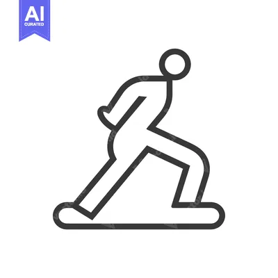 Aset desain premium: Line drawing of a person snowboarding