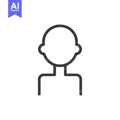 Aset premium populer: Line Drawing of a Person's Upper Body