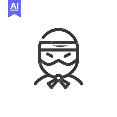 Aset desain premium: Line drawing of a person wearing a blindfold