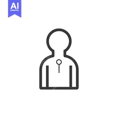 Aset premium populer: Line Drawing of a Person with a Badge
