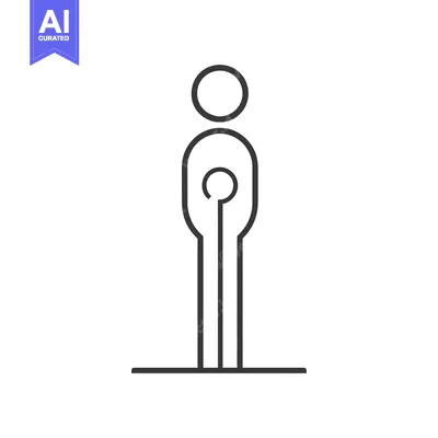 Popular premium asset: Line Drawing of a Person with a Circular Hole in Their Torso