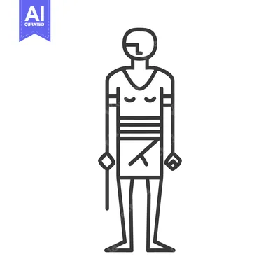 Aset premium populer: Line Drawing of a Person with a Stick