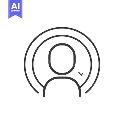 Premium design asset: Line Drawing of a Person with Checkmark Inside a Circle