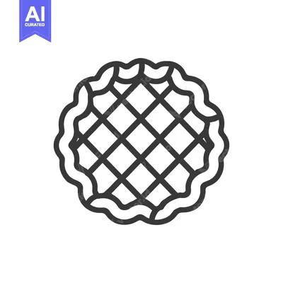 Popular premium asset: Line drawing of a pie with a lattice crust