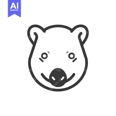 Aset premium populer: Line drawing of a pig's head with small ears and a snout