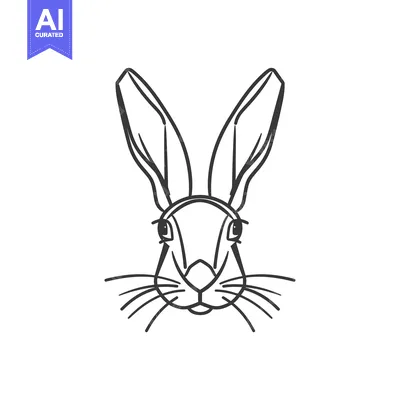 Popular premium asset: Line Drawing of a Rabbit's Face
