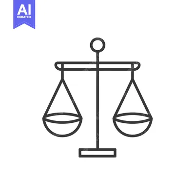 Popular premium asset: Line Drawing of a Scale with Balanced Pans