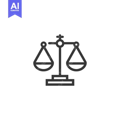 Aset premium populer: Line Drawing of a Scale with Two Pans