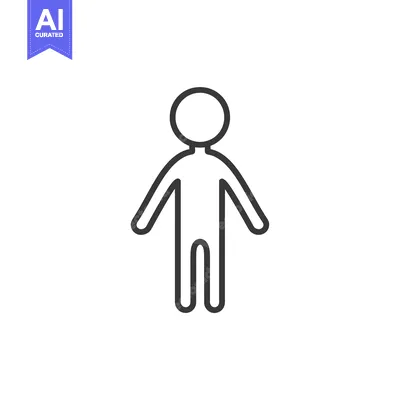 Popular premium asset: Line drawing of a simple stick figure person