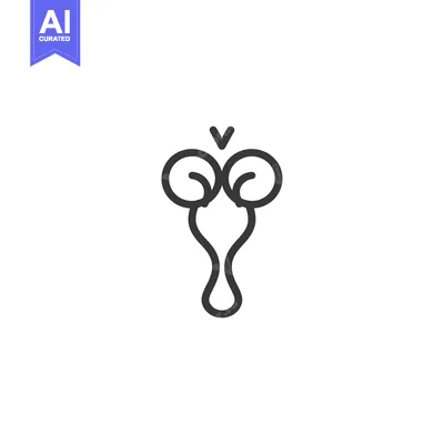 Aset desain premium: Line Drawing of a Simple, Stylized, Abstract Bird