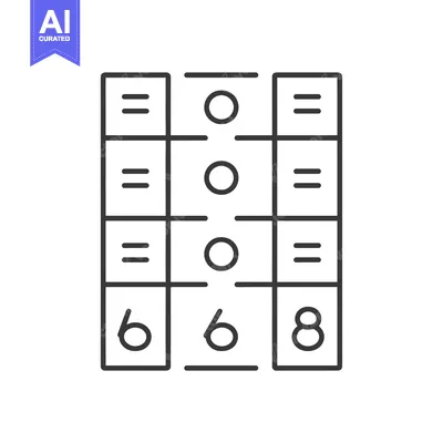 Aset desain premium: Line Drawing of a Simple Tic-Tac-Toe Game Board