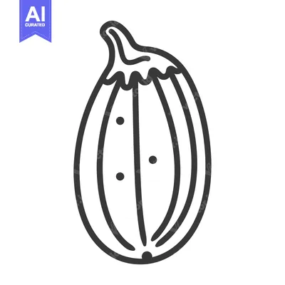 Aset premium populer: Line Drawing of a Single Eggplant