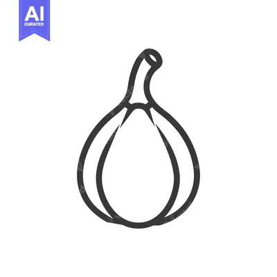 Aset desain premium: Line Drawing of a Single Fig