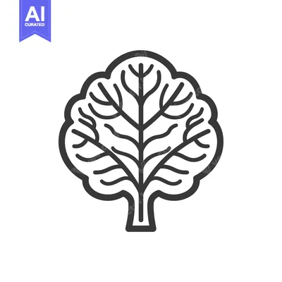 Premium design asset: Line drawing of a single leaf with detailed veins