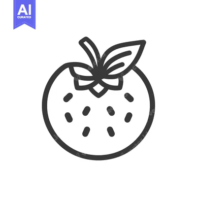 Popular premium asset: Line Drawing of a Single Tomato with a Leaf