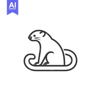 Popular premium asset: Line drawing of a sitting animal with curled tail