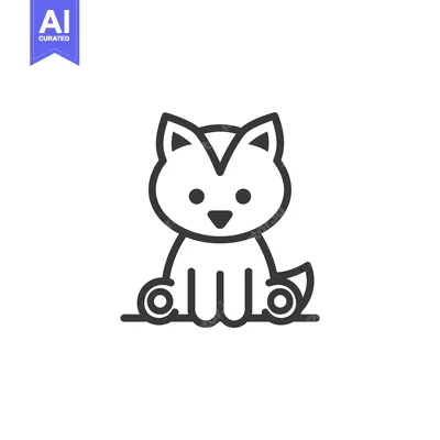 Popular premium asset: Line Drawing of a Sitting Cartoon Dog