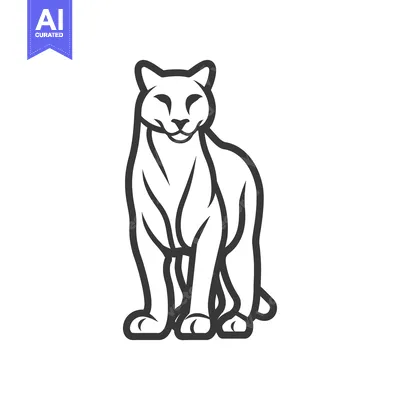 Aset premium populer: Line Drawing of a Sitting Cat