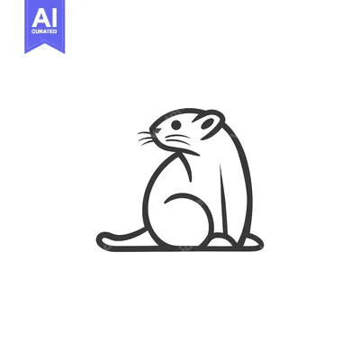 Popular premium asset: Line Drawing of a Sitting Ground Squirrel