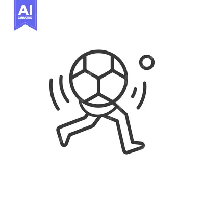 Popular premium asset: Line Drawing of a Soccer Player Running with a Ball
