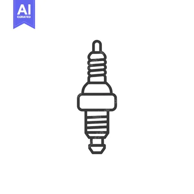 Line Drawing of a Spark Plug