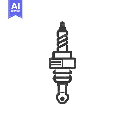 Line drawing of a spark plug for an internal combustion engine