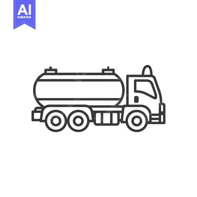 Popular premium asset: Line Drawing of a Tanker Truck
