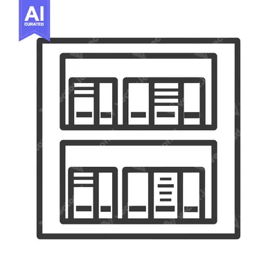 Aset premium populer: Line Drawing of a Two-Story Building with Windows