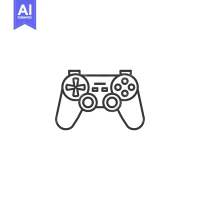 Aset premium populer: Line Drawing of a Video Game Controller