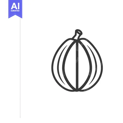 Line Drawing of a Whole Cloves Spice