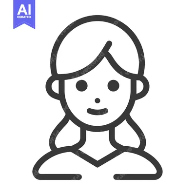 Popular premium asset: Line drawing of a woman's face and shoulders