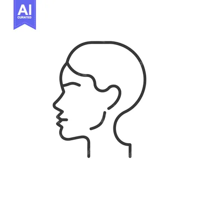 Popular premium asset: Line drawing of a woman's head in profile