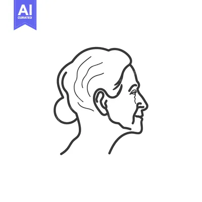 Popular premium asset: Line Drawing of a Woman's Profile