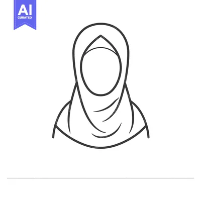 Popular premium asset: Line Drawing of a Woman Wearing a Headscarf