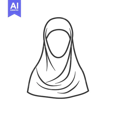 Popular premium asset: Line Drawing of a Woman Wearing a Hijab