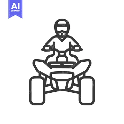 Popular premium asset: Line Drawing of Person Riding an ATV