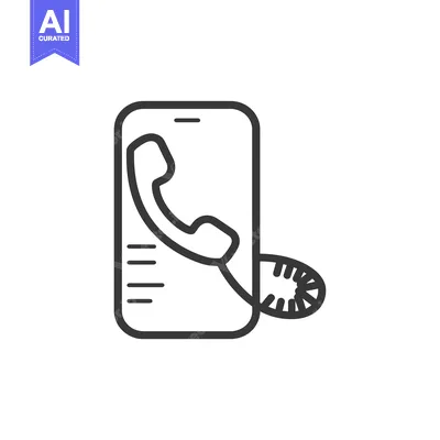 Aset premium populer: Line Drawing of Smartphone with Incoming Call