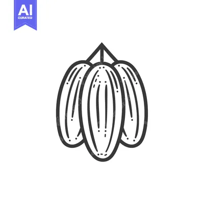 Aset desain premium: Line Drawing of Three Dates Hanging from a Branch