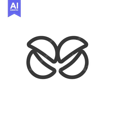 Line drawing of two connected almonds