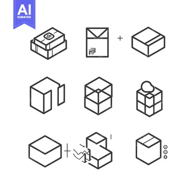 Line Drawings Illustrating the Assembly of a Package