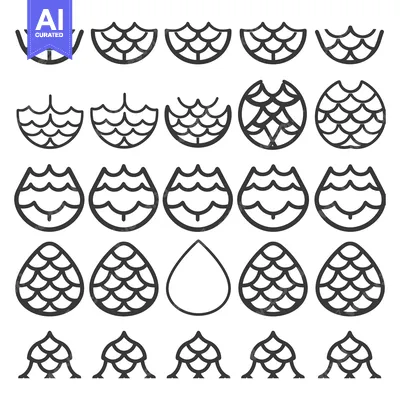 Aset premium populer: Line Drawings of Scaled Pine Cones in Various Stages of Growth