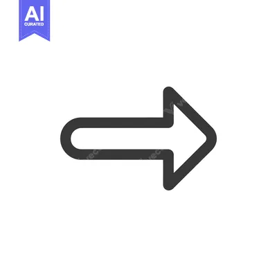 Aset desain premium: Bold Gray Arrow Icon Pointing Right on White Background, Simple Naviga