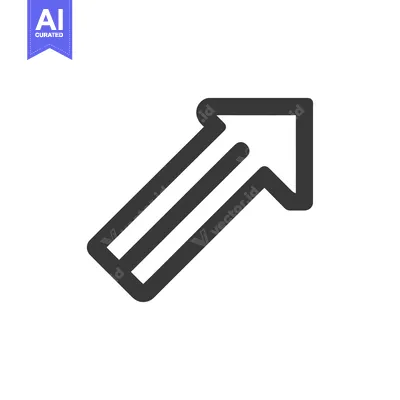 Aset desain premium: Bold Arrow Ascending: A Graphic Symbol of Progress and Growth