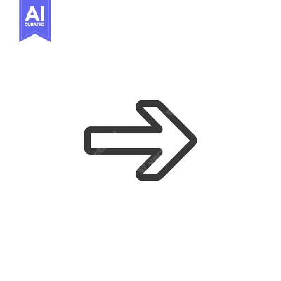 Aset premium populer: Bold Right Arrow Icon: Simple, Modern Navigation Symbol on White Backg