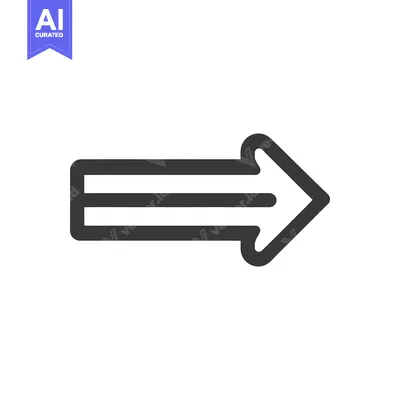 Aset desain premium: Bold Arrow Icon: Simple Directional Sign with Rounded Edges on White
