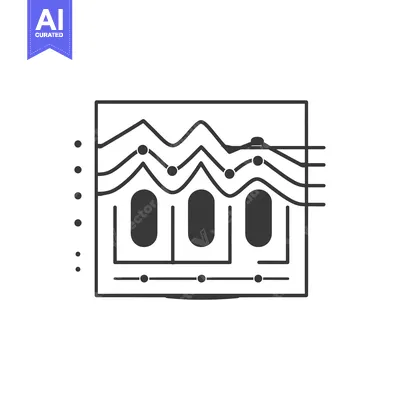 Line Graph with Three Wavy Lines and Four Columns
