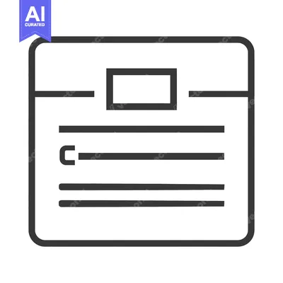 Premium design asset: Line Icon of a Document with a Checkmark and a Rectangle at the Top