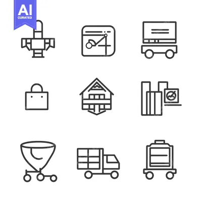 Aset premium populer: Line Icons for Logistics and Delivery Services
