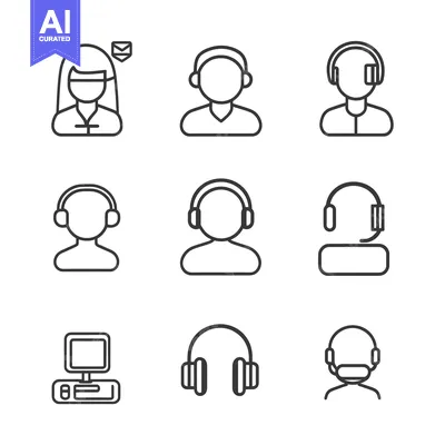 Popular premium asset: Line Icons of Customer Support, Headphones, and a Computer