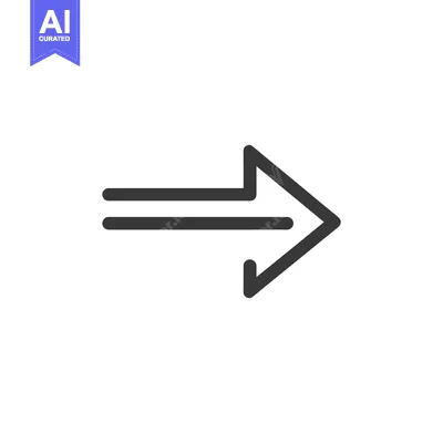 Aset desain premium: Double Line Arrow: Simple, Bold, Directional Icon on White Background